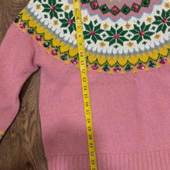 Boden Pink and Green Fair Isle Sweater - Picture 8 of 12